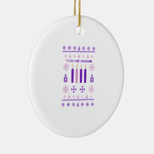 Tis The Season Sweater Christmas Xmas Catholic Keramisch Ornament (Rechts)