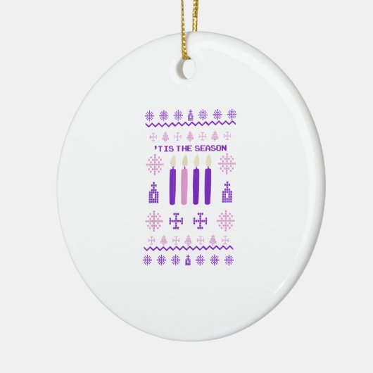 Tis The Season Sweater Christmas Xmas Catholic Keramisch Ornament (Links)