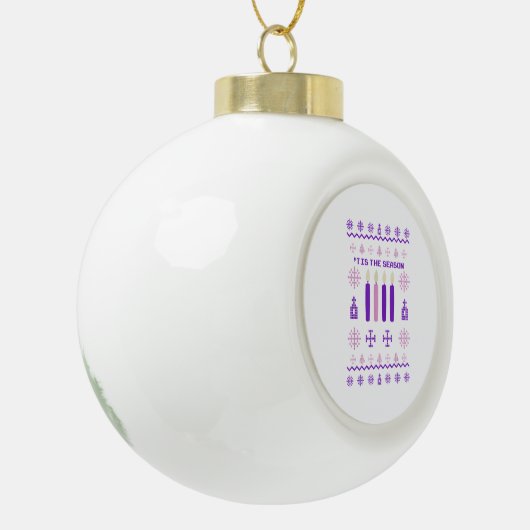 Tis The Season Sweater Christmas Xmas Catholic Keramische Bal Ornament (Links)