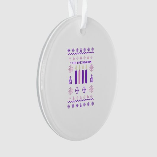 Tis The Season Sweater Christmas Xmas Catholic Ornament (voorkant)