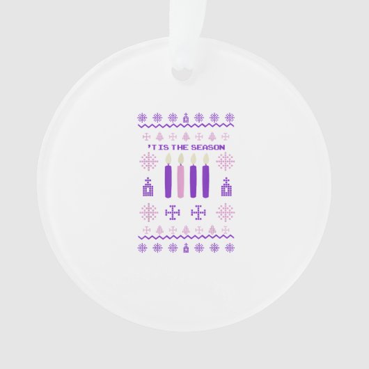 Tis The Season Sweater Christmas Xmas Catholic Ornament (voorkant)