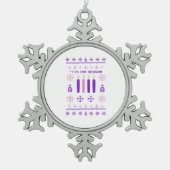 Tis The Season Sweater Christmas Xmas Catholic Tin Sneeuwvlok Ornament (Voorkant)