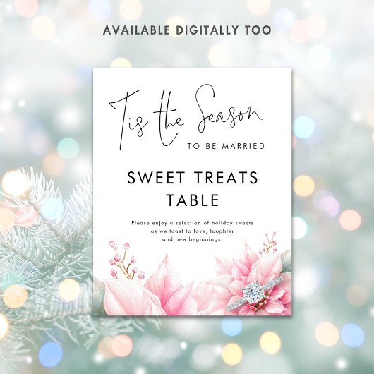 Tis the season Sweet Treats Table Bridal Shower Poster