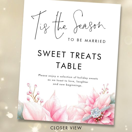 Tis the season Sweet Treats Table Bridal Shower Poster