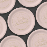 Tis the Season Taupe Winter Bruidsuitnodiging  Papieren Bordje<br><div class="desc">'Tis the season to celebrate is een chic papieren bord voor een winter bruidsuitnodiging, met een header met de tekst "'Tis the season to celebrate" in een stijlvolle script lettertype in gouden kleur op een lichtroze achtergrond. Als je een stuk nodig hebt dat niet in de collectie zit, laat het...</div>