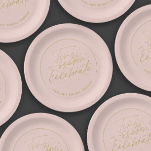 Tis the Season Taupe Winter Bruidsuitnodiging  Papieren Bordje