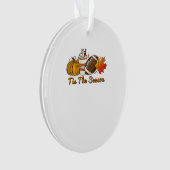 Tis The Season Thanksgiving Leaf Spice Football Fa Ornament (voorkant)