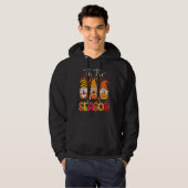 Tis The Season Three Gnomes Pumpkin Fall Leaves Th Hoodie (Voorkant volledig)