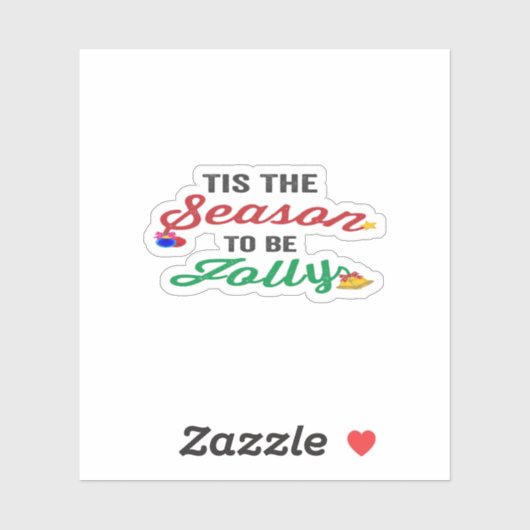 Tis The Season To Be Careful Classic Stickers (Vel)