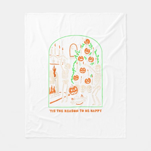 Tis The Season To Be Creepy Halloween Fleece Deken (Voorkant)