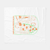 Tis The Season To Be Creepy Halloween Fleece Deken (Voorkant (Horizontaal))