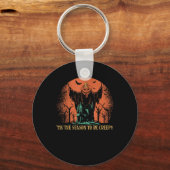 Tis The Season To Be Creepy Pumpkin Sleutelhanger (Voorkant)