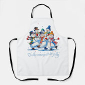 Tis the Season to be Jolly Dancing Jolly Snowmen Schort (Voorkant)