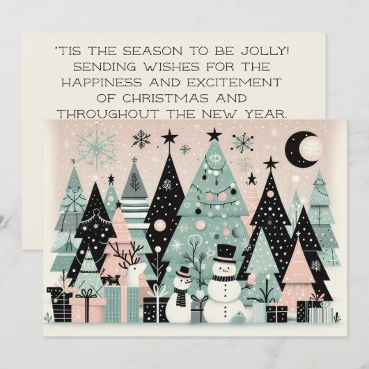 Tis the season to be jolly feestdagenkaart (Voorkant / Achterkant)