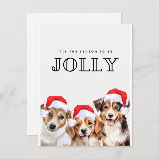 Tis the season to be jolly feestdagenkaart (Voorkant / Achterkant)