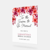 'Tis the Season to Be Married Bloemrijke Bruidsuit Acryl Bord (Hoek)