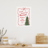 Tis the Season to be Married Bridal Shower Welcome Poster (Keuken)