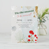 Tis the Season to Be Married Christmas Wedding  Kaart (Staand voorkant)