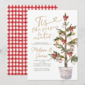 Tis the Season to Be Married Christmas Wedding Kaart (Voorkant / Achterkant)