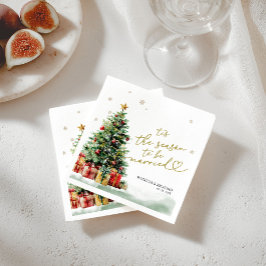 Tis the Season to be Married Wedding Servet
