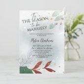 Tis the Season to Be Married Xmas Bridal Shower Kaart (Staand voorkant)