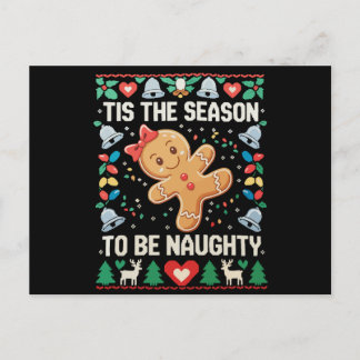 Tis The Season To Be Naughty Ugly Christmas Xmas Feestdagenkaart