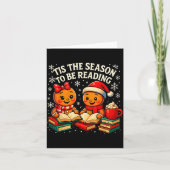 ’tis The Season To Be Reading Book Lover Design Kaart (Voorkant)