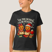 ’tis The Season To Be Reading Book Lover Design T-shirt (Voorkant)