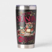 'Tis The Season to Be Reading Geïsoleerde Drinkbeker (Voorkant)