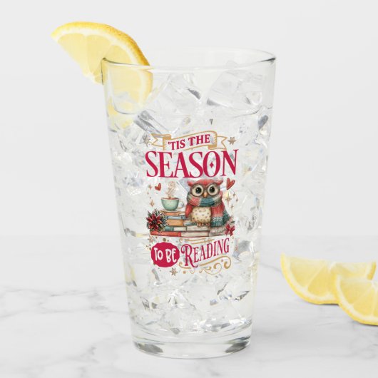 'Tis The Season to Be Reading Glas (Voorkant ijs)