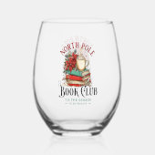 'Tis the Season to Be Reading  Wijnglas Zonder Voet (Voorkant)