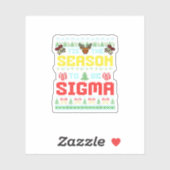 Tis The Season To Be Sigma Christmas Brainrot Iron Sticker (Vel)