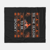 Tis The Season To Be Spooky Funny Trendy Fleece Deken (Voorkant (Horizontaal))