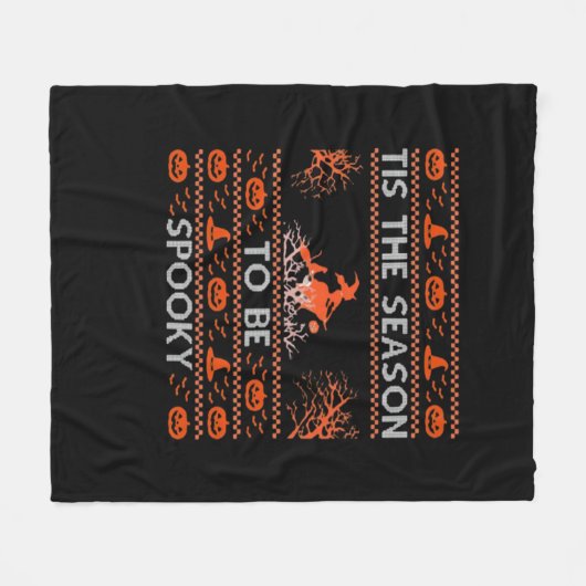 Tis The Season To Be Spooky Funny Trendy Fleece Deken (Voorkant (Horizontaal))