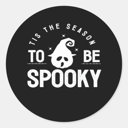 Tis The Season To Be Spooky Halloween Day Ronde Sticker (Voorkant)
