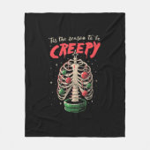 Tis The Season To Creepy Skeleton Tree Fleece Deken (Voorkant)