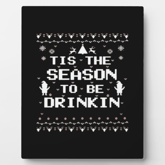 Tis The Season To Drinkin Funny Christmas Trendy S Fotoplaat (Voorkant)