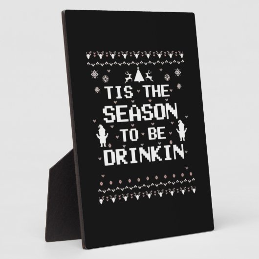 Tis The Season To Drinkin Funny Christmas Trendy S Fotoplaat (Zijkant)