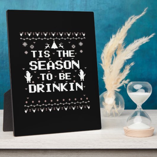 Tis The Season To Drinkin Funny Christmas Trendy S Fotoplaat (Zijkant)