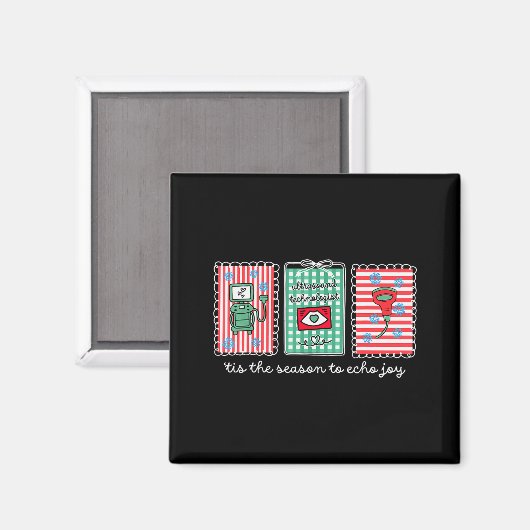Tis The Season To Echo Joy Christmas Stamp Ultraso Magneet (Voorkant / Achterkant)