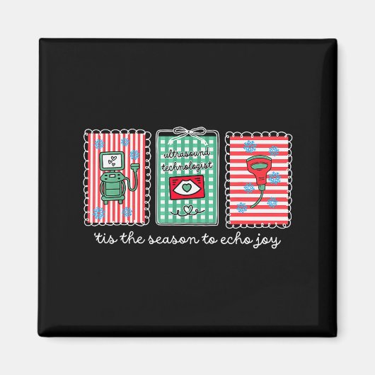 Tis The Season To Echo Joy Christmas Stamp Ultraso Magneet (Voorkant)