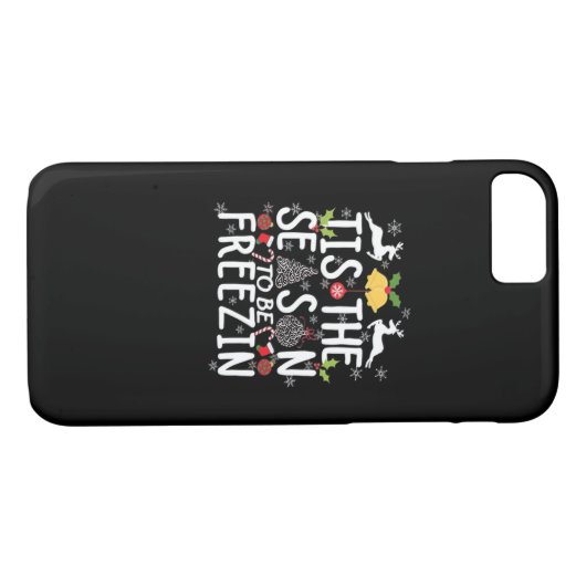 Tis The Season To Freezin Minimal Clean Case-Mate iPhone Case (Achterkant (Horizontaal))
