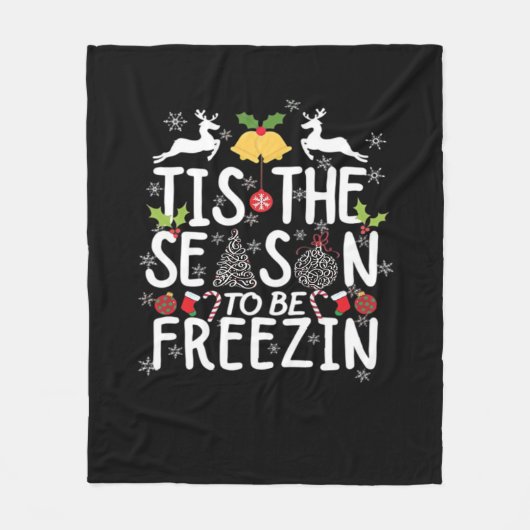 Tis The Season To Freezin Minimal Clean Fleece Deken (Voorkant)
