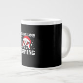 Tis The Season To Gaming Christmas Gamer Heartbeat Grote Koffiekop (Voorkant rechts)