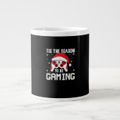 Tis The Season To Gaming Christmas Gamer Heartbeat Grote Koffiekop (Voorkant)