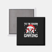 Tis The Season To Gaming Christmas Gamer Heartbeat Magneet (Voorkant / Achterkant)