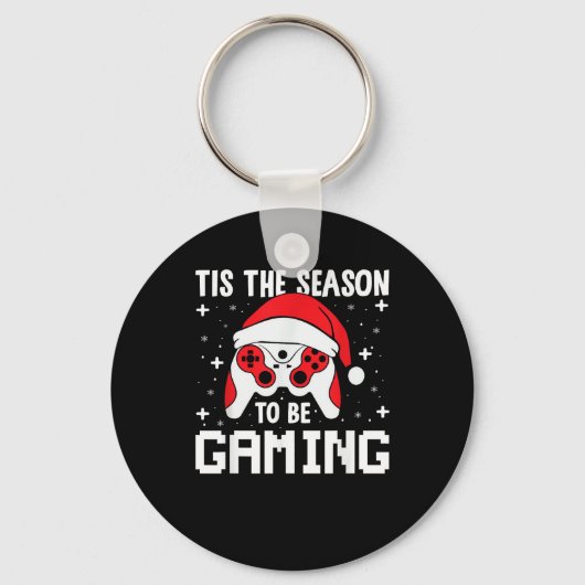 Tis The Season To Gaming Christmas Gamer Heartbeat Sleutelhanger (Voorkant)