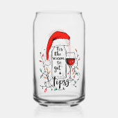 'Tis The Season to Get Tipsy  Blikvorm Glas (Voorkant)