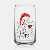'Tis The Season to Get Tipsy  Blikvorm Glas (Achterkant)