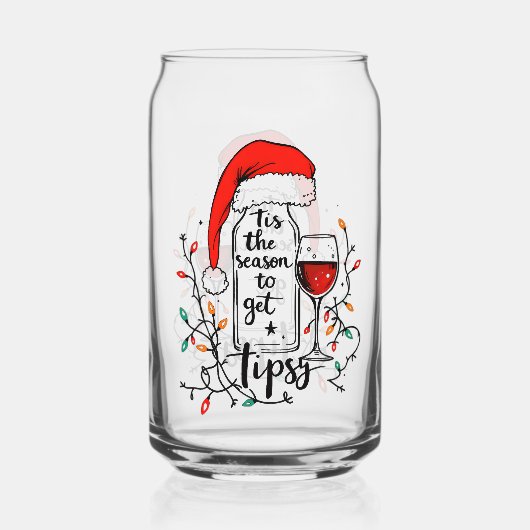 'Tis The Season to Get Tipsy Blikvorm Glas (Achterkant)